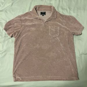 TODD SNYDER Terrycloth Polo - Lavender - Size L